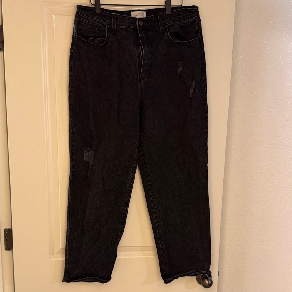 Universal Thread High Rise Black Distressed Jeans
